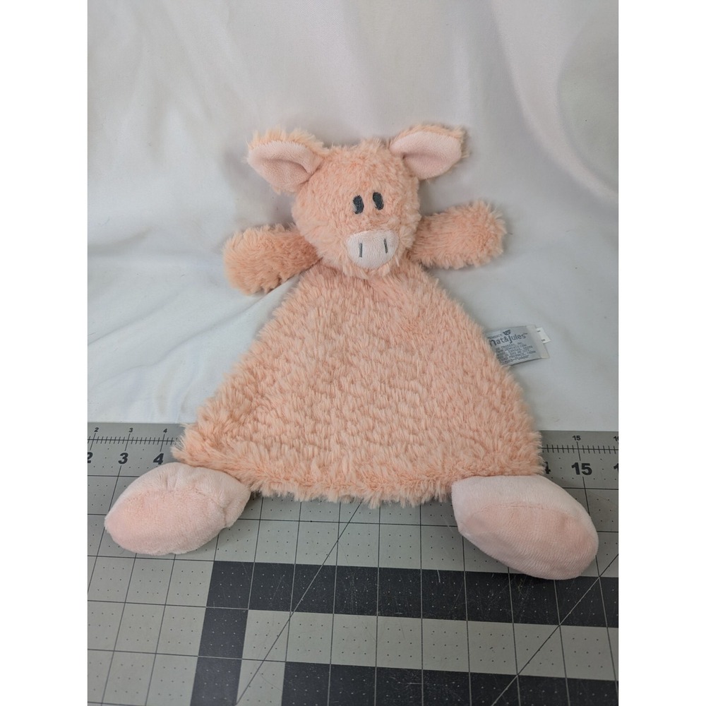 Demdaco Orange Pig Plush Rattleā Lovey Security Blanket 2016 Stuffed Animal #2